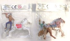 Coppia Soldatini Cowboy + Indiano a Cavallo
