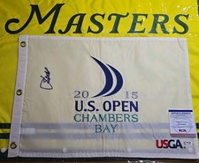 Jordan Spieth Signed 2015 US Open Flag Chambers Bay Autographed Auto PSA DNA 2