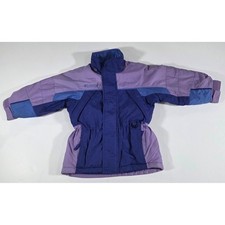 Vintage Columbia Fire Ridge Kids Purple Blue Colorblock Winter Jacket Size 4/5