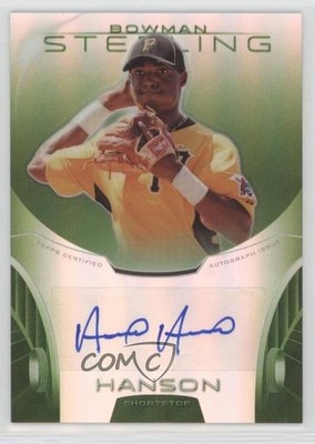 2013 Bowman Sterling Prospect Green Refractor /125 Alen Hanson #BSAP-AH Auto 2a9