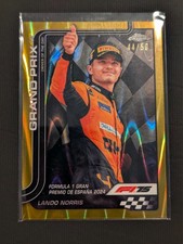 2025 Topps Chrome F1 Lando Norris Gold Refractor Driver of the Day #131 /50 McLa