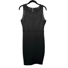 Guess Los Angeles Black Cutout Accent Sleeveless Midi Dress Women's 10 