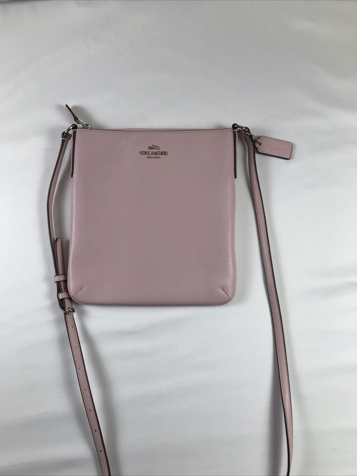 Spring Pastel Coach F36063 North South Crossbody - Light Pink Leather