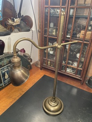 antique Faries lamp O.C. White lamp OC White lamp era antique brass desk lamp