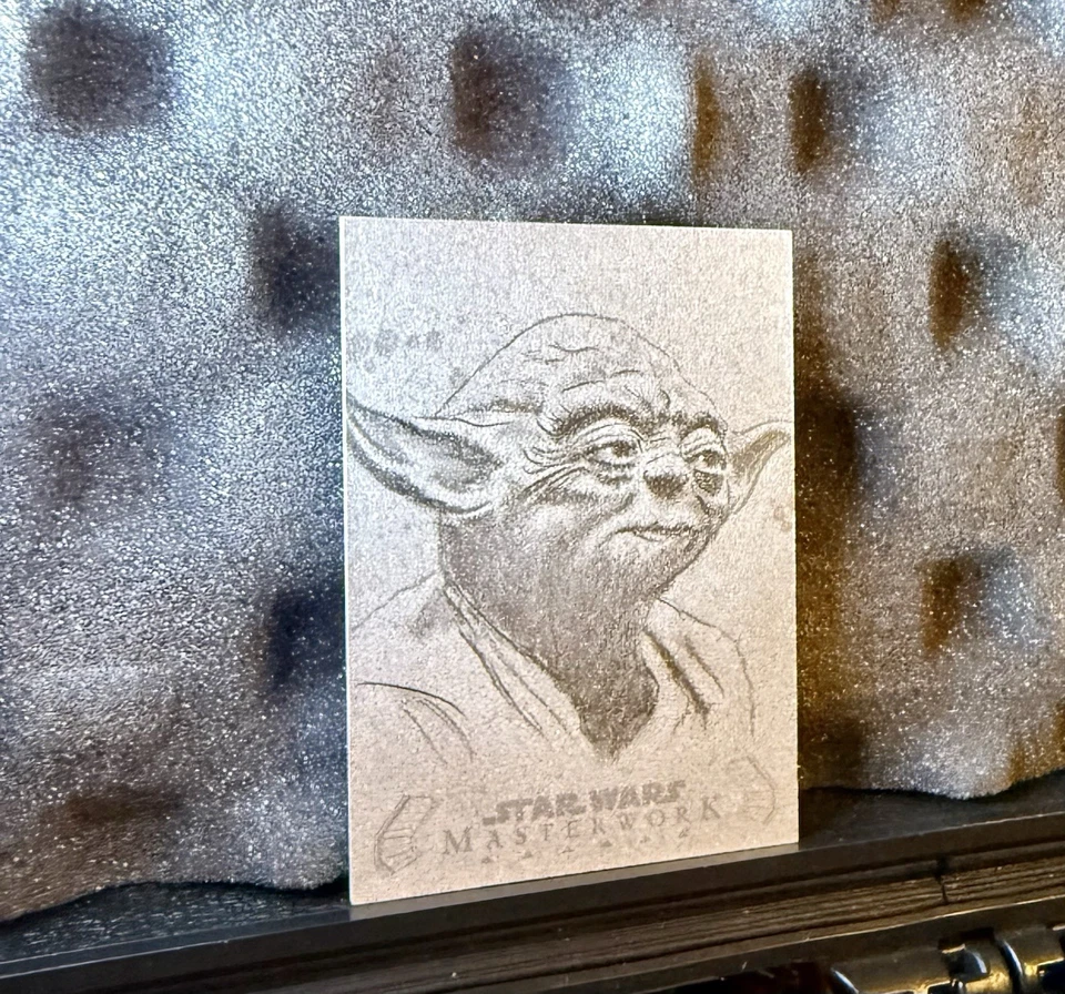 2020 Topps Star Wars Masterwork Yoda Sketch By Angel S. Aviles!!! 🔥 - Image 2 of 4