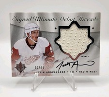 2008 Ultimate Collection Signed Debut Threads /35 Justin Abdelkader AUTO SDT-JA 