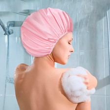 6 PCS Shower Caps for Women, Double Side Waterproof Shower Cap, Reusable Elas...