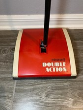Vintage Bissell Double Action Carpet Floor Sweeper Dual Brush Push Broom