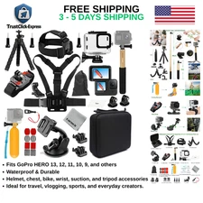 Accessory Pack for GoPro 13 12 11 10 9 Hero, Full Essential Accessories Kit
