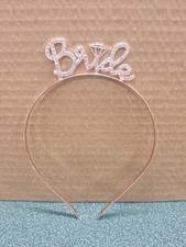 Rhinestone Bride Headband Bachelorette Party - 3Pcs Gold