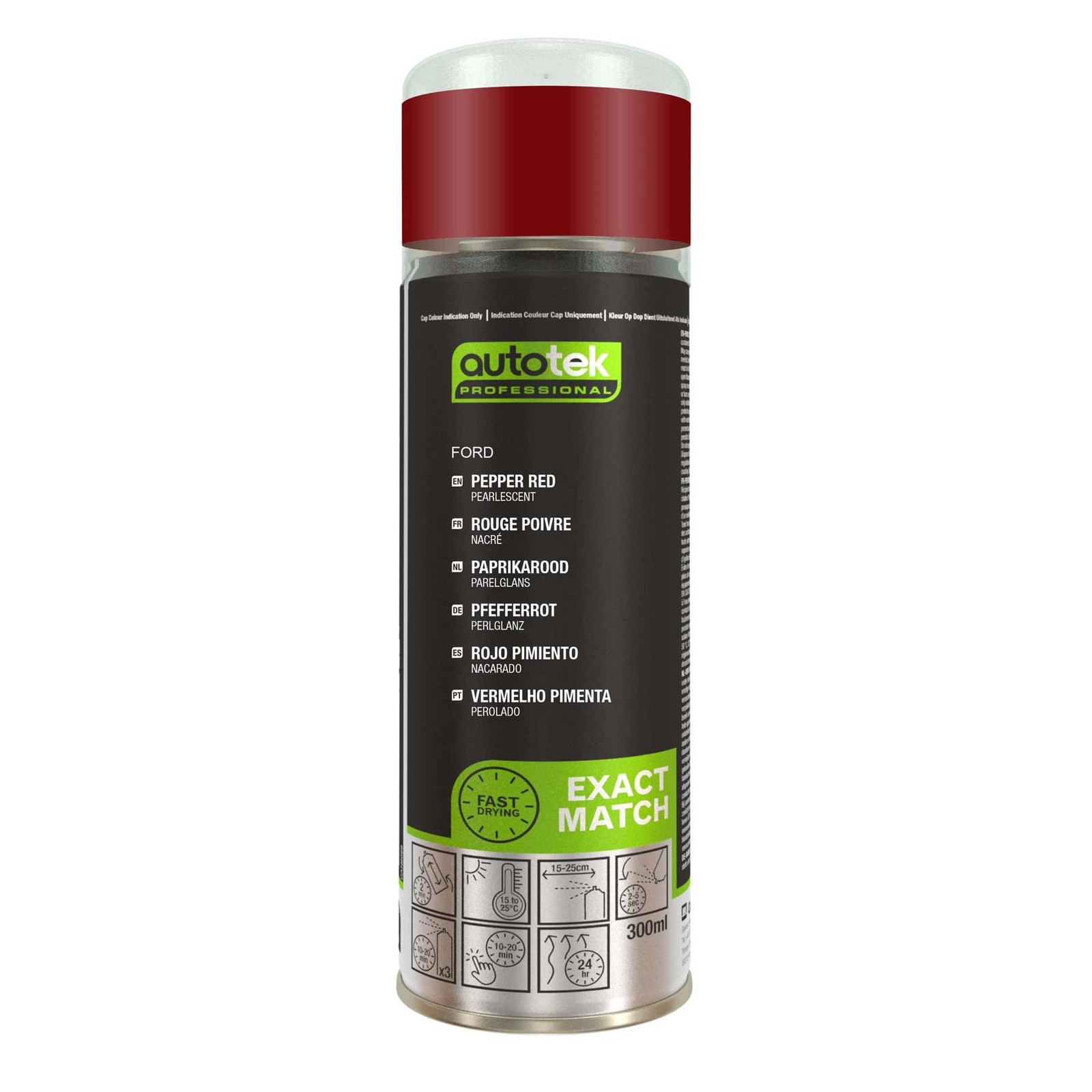 Autotek Ford Pepper Red Fast Drying Aerosol Spray Paint 300ml