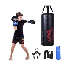 Goplus Punching Bag Set with Gloves, 22LBS/ 40LBS Filled Kick Boxing Bag, Ruc...