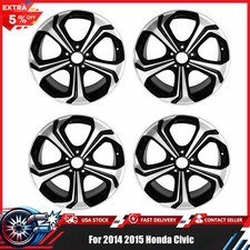 4 Pcs 18 Machined Black Wheel For 2014 2015 Honda Civic Oem Quality Rim 64064