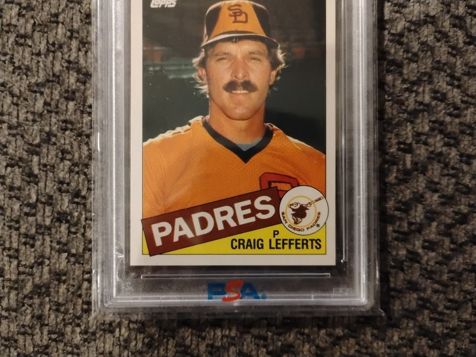 1985 Topps Mini Craig Lefferts PSA 8 Low Pop - Image 3 of 4