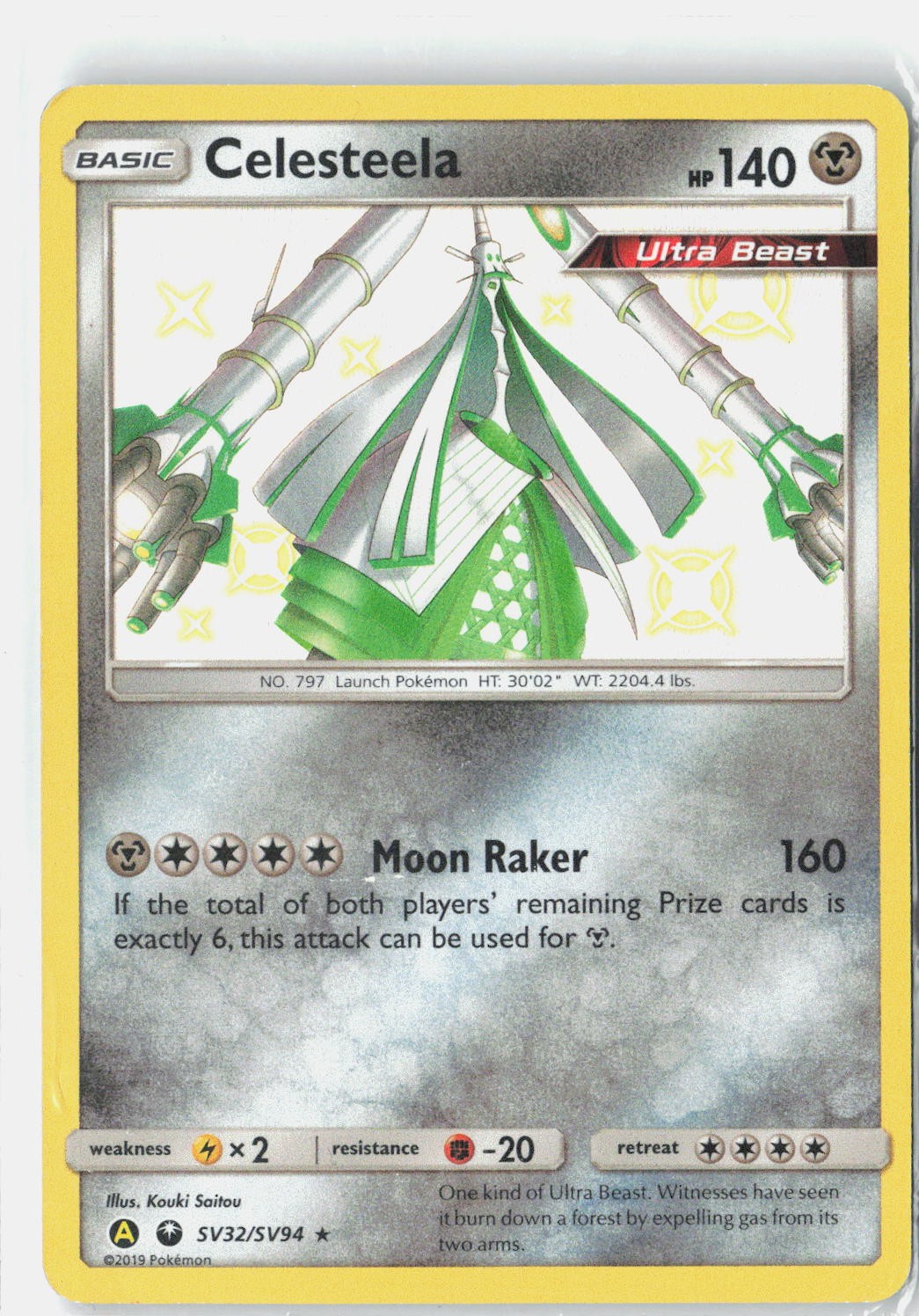Celesteela Hidden Fates: Shiny Vault SV32/SV94 Pokemon Card Holo