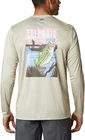 Columbia Men's Terminal Tackle PFG Vintage Fish Long Sleeve, Fossil/Bass, XL