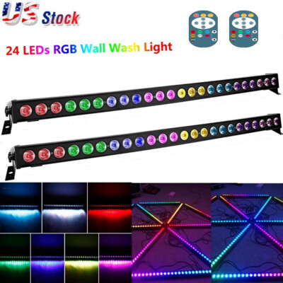 Bar Light 120W RGB 24LED Wall Wash Light DMX Stage Strip Party Disco Lamp Remote