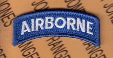 US Army AIRBORNE Blue & White ~2.5" tab patch m/e