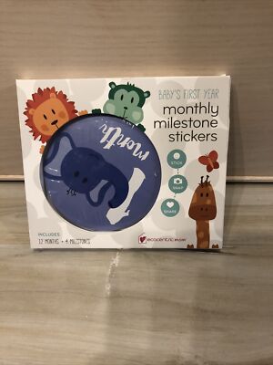 Baby   Monthly Milestone Stickers-Ecocentric Mom 12 Months + 4 Milestone Unise