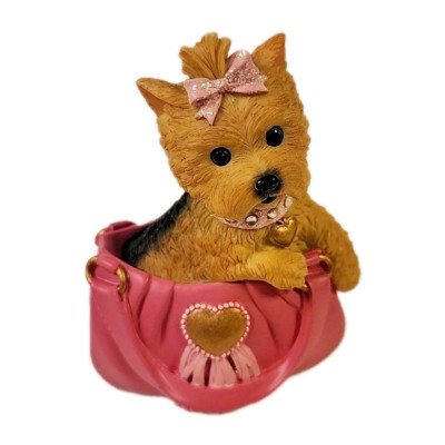 Simply Chien-el Diva Dog Yorkshire Terrier Hamilton Collection Figure Pink Heart