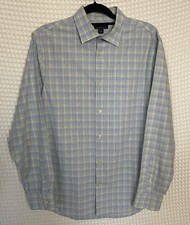 Banana Republic Button Up Shirt Mens M 15-15 1/2 Striped Non Iron Classic Fit