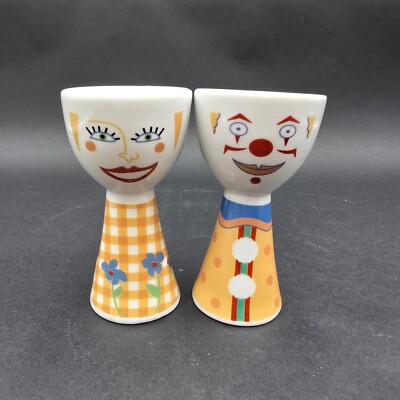 Ritzenhoff Egg Cups Designed by Petra Peschkes & Seymour Chwast Clown Lady