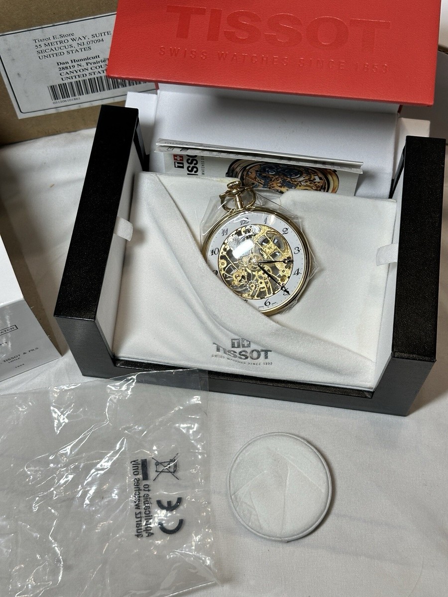 Tissot T-Pocket Yellow Gold Plated Skeleton Pendant Watch Tissot T-Pocket Yellow Gold Plated Skeleton Pendant Watch