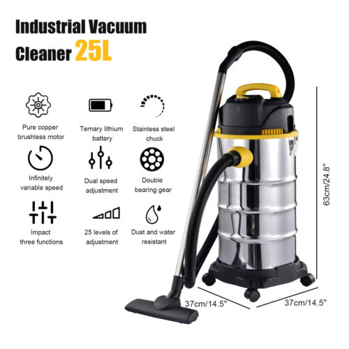 6.6 Gallon 20HP Wet Dry Car Vacuum Cleaner Upholstery Shampoo 3-IN-1