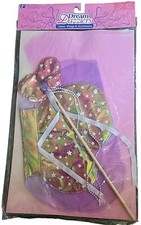 Stars Sparkle Cute Purple Angel Fairy Butterfly 14" Wings And 16" Butterfly Wand