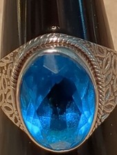 Sterling Silver Swiss Blue Topaz Ring