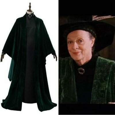Harry Potter Cosplay Professor Minerva Mcgonagall Costume Halloween Outfit Hat Ebay