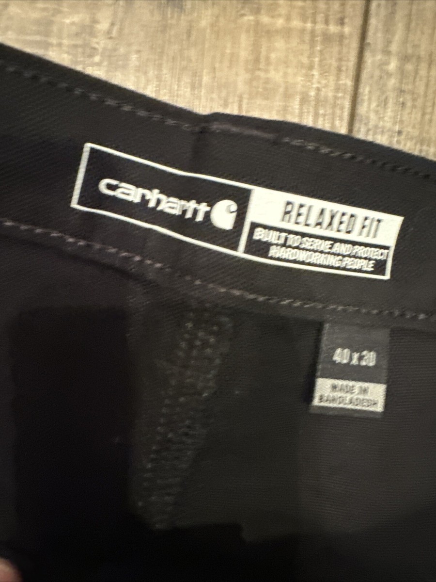 Mens's Carhartt Relaxed Fit Rugged Flex Duck Utility Black Work