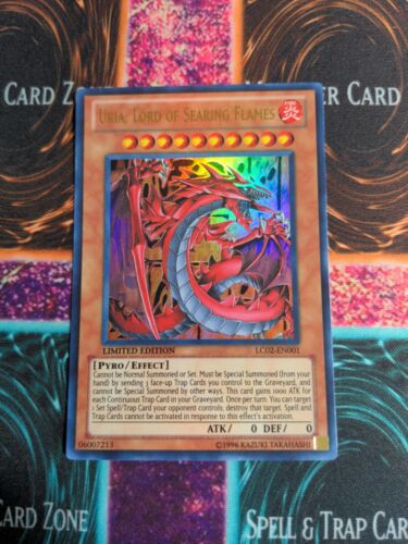 Yu-Gi-Oh! Uria, Lord of Searing Flames LC02-EN001 Limited Ultra Rare NM  - Picture 1 of 4