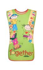 Grembiule maestra asilo poncho camice scuola materna casacca donna da lavoro