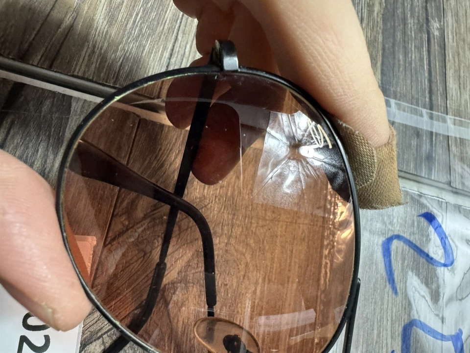 Gafas de sol vintage 1980 Aviator Serengeti Drivers marco negro naranja 5222 Foto 2 de 4