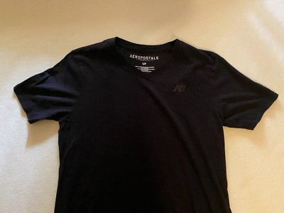 Aeropostale NWOT mens black burnout cotton blend with pocket size SMALL