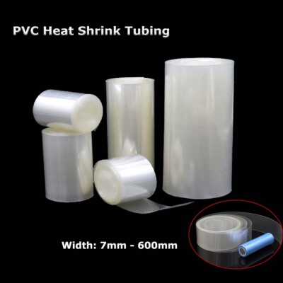 Transparent PVC Schrumpfschlauch 7mm-500mm Flachmaß Akku RC Batterie Pack Wraps