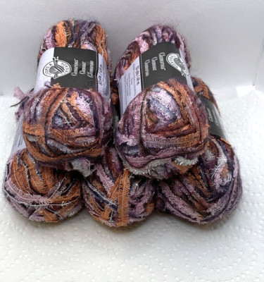 Loops & Threads Glamorous Yarn Mohair Flamingo Metallic 5 Skein 1.76 Oz/50 Gr