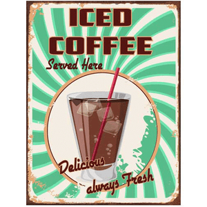 Details About Iced Coffee Served Here Metal Sign Retro Diner Decor Cafe Kitchen Image Is Loading Iced Coffee Served Here Metal Sign Retro Diner
