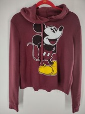 Disney Mickey Mouse Sweatshirt Size Medium Burgundy 027