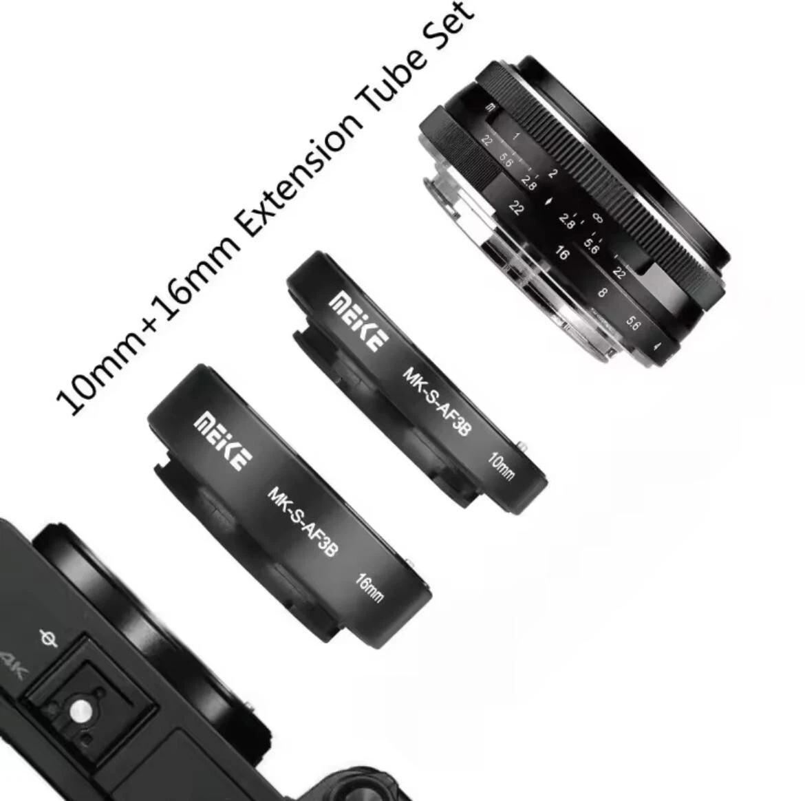 JUEGO DE TUBOS DE EXTENSIÓN DE LENTE MACRO para Sony E- Mount (1Omm y 16mm) E - MONTAJE