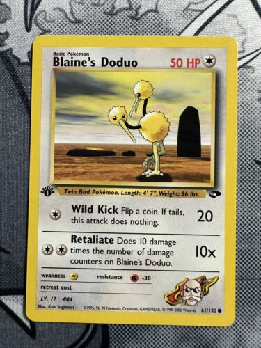 Pokemon Gym Challenge 1st Edition Blaine's Doduo 61/132 Near Mint - Picture 1 of 2