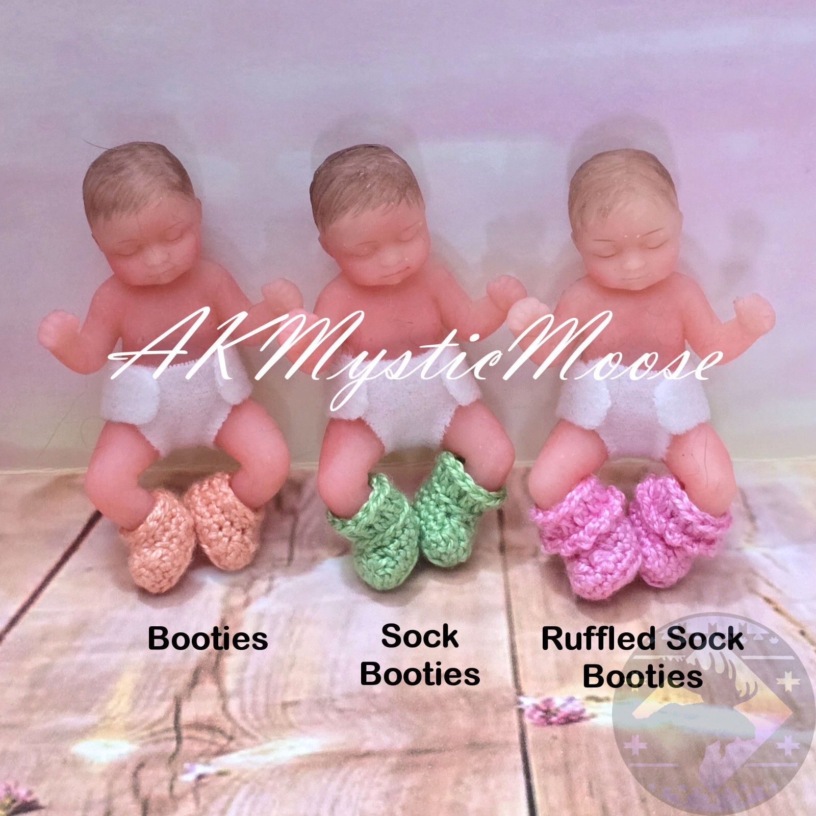 12 Colors! Tiny Blankets, Booties, Diapers, Hats for 2.5" Zu