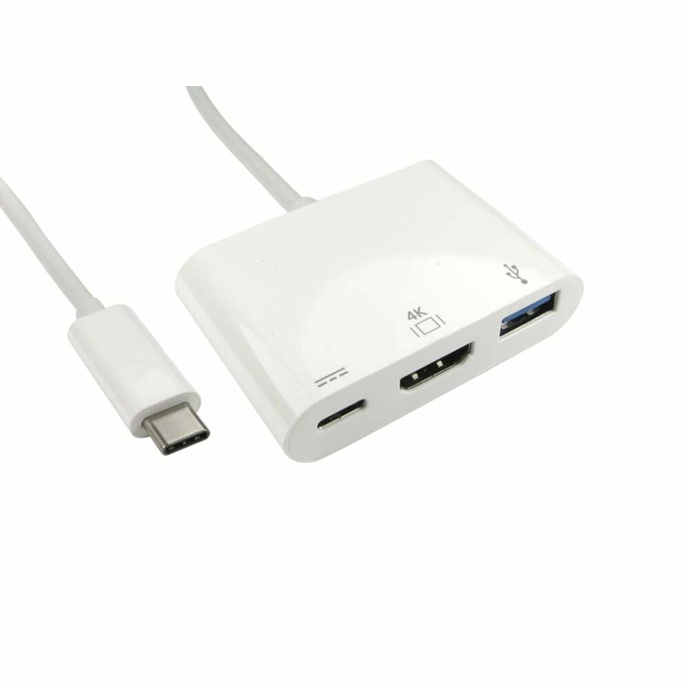 USB to HDMI Converter / Adapter - USB Type C to HDMI and USB Hub USB 3.0