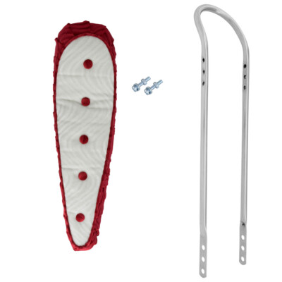 Kit Guidon Et Selle Vintage Lowrider Pour Chopper/cruiser - Noir Et Blanc Avec Chromes - Marque Vintage Lowrider