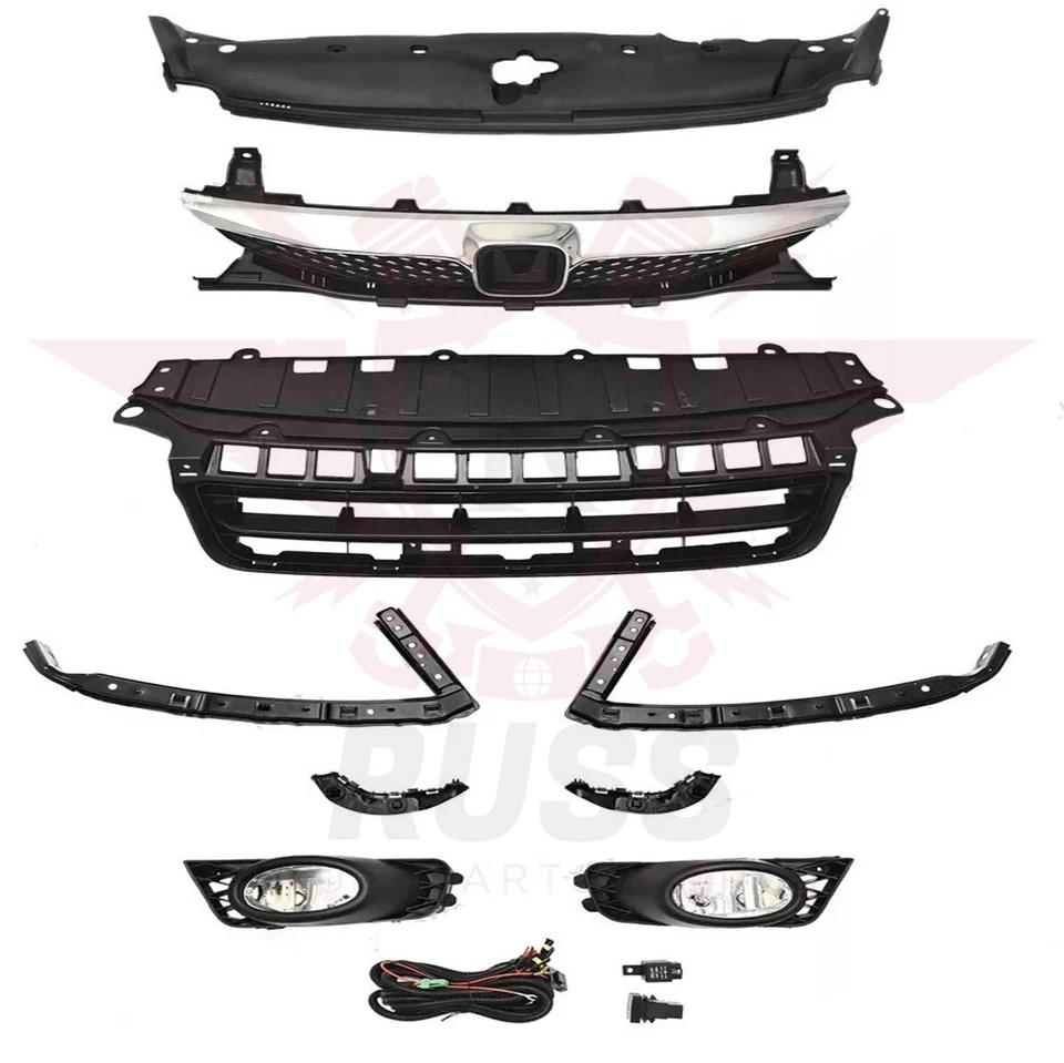 For 2009-11 Civic Grilles/Fog lights /Bumper & Headlight Brackets/Radiator Cover Foto 2 de 4
