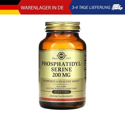 Solgar, Phosphatidylserin, 200 mg, 60 Softgel-Kapseln