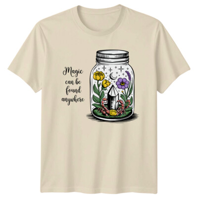 Magic Can Be Found Anywhere Jar Boho Celestial T-Shirt