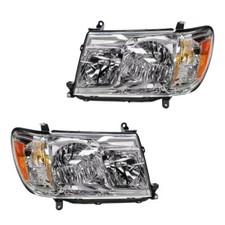 FIT TOYOTA LAND CRUISER 2006-2007 RIGHT LEFT HEADLIGHTS HEAD LIGHTS LAMPS PAIR