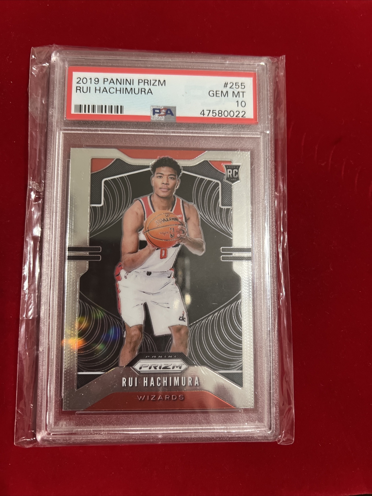 2019 PANINI Prizm #255 Rui Hachimura Rookie RC PSA 10 Gem Mint